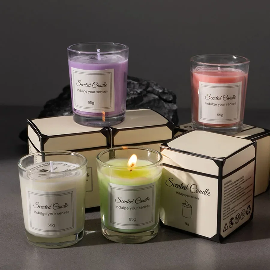 Bougie Parfumée d’Ambiance – Bougie d’Aromathérapie Sans Fumée