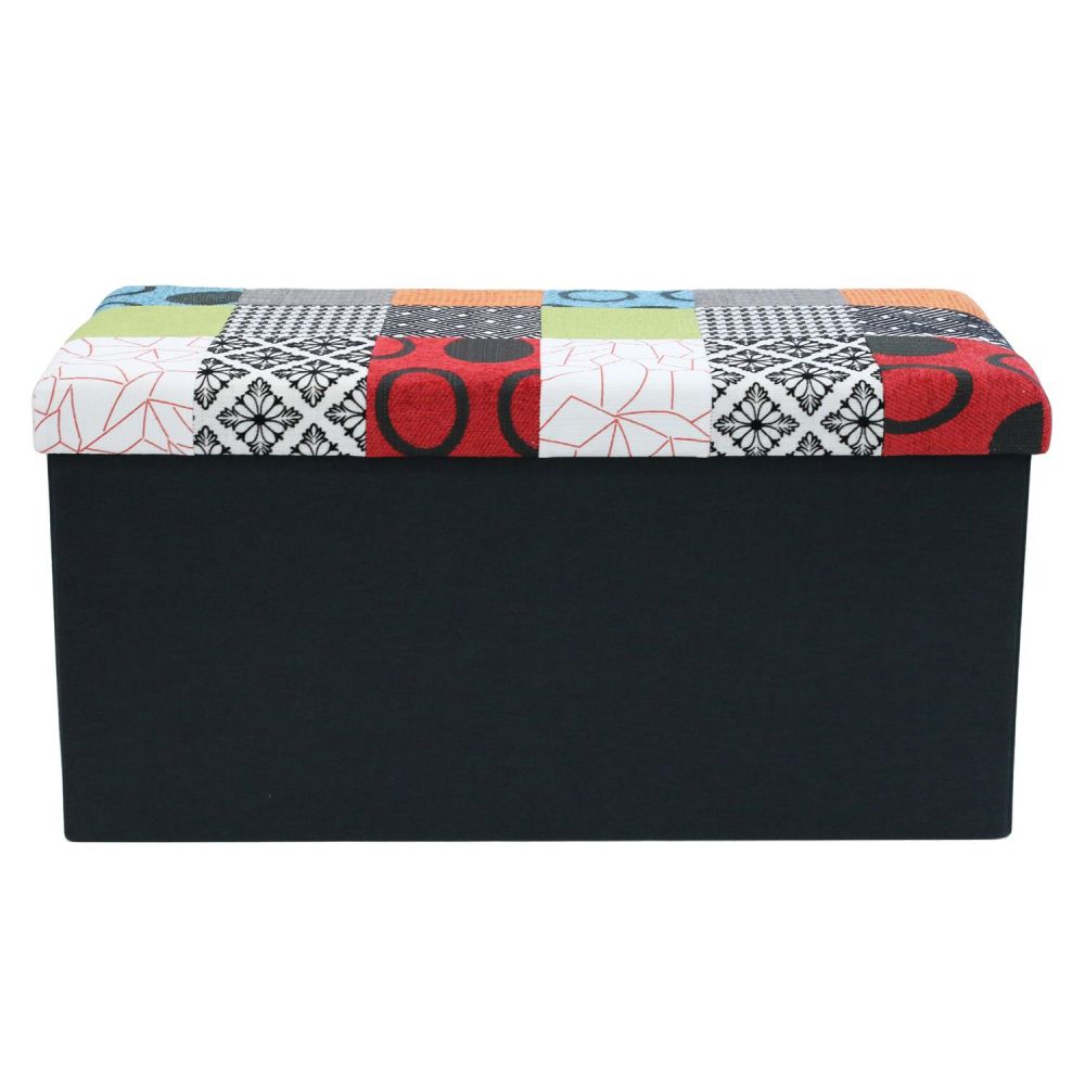 Banc & Coffre de rangement Patchwork 76 cm – Image 3