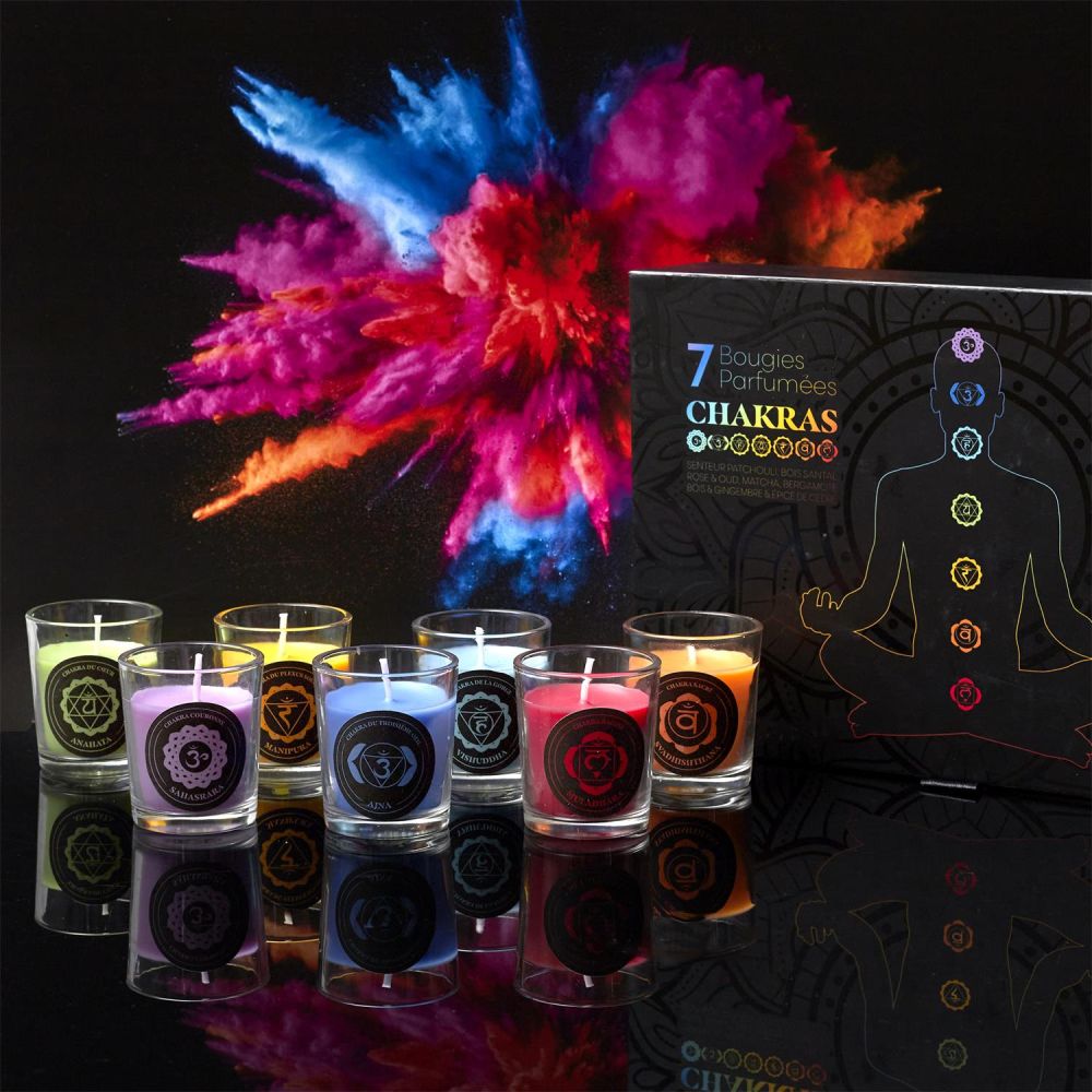 Coffret cadeau 7 bougies parfumées Chakra – Image 2